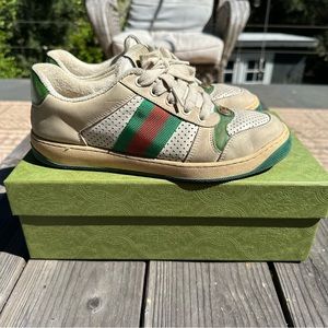 Gucci screener sneakers size 38.5